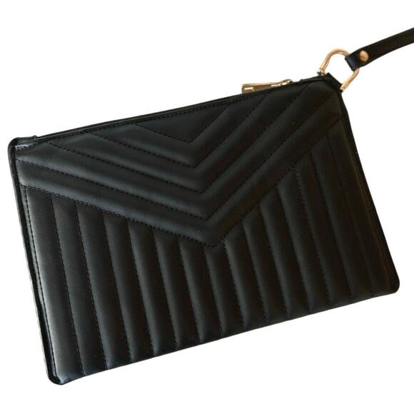 A New Day Handbags - A New Day Target Women Holiday Clutch Purse Bag Wristlet Faux Leather Black NWOT